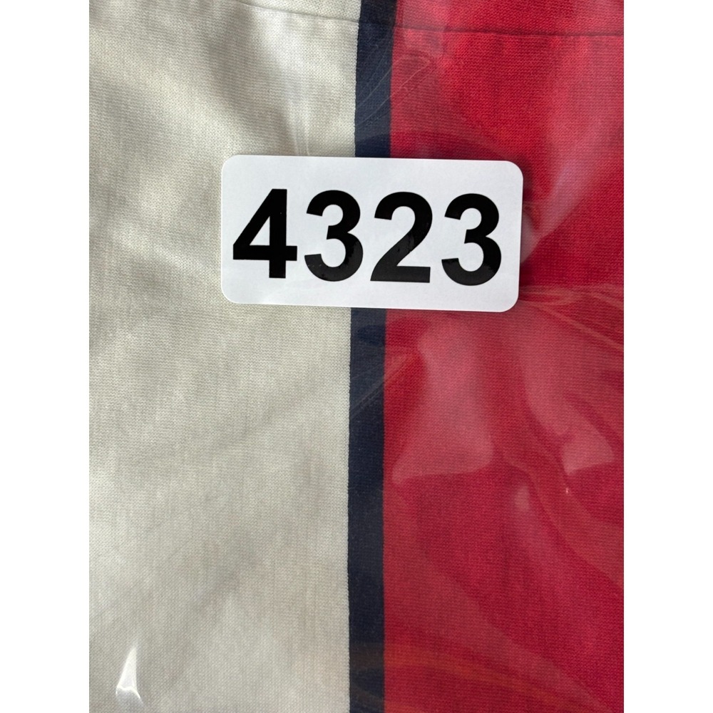PGA Tour Polo Shirt Mens Ivory Striped Abstract Short Sleeve Size XL Vintage 90s - Picture 7 of 7